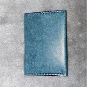 ScapeGrace Designs Aqua and Natural Leather Wallet